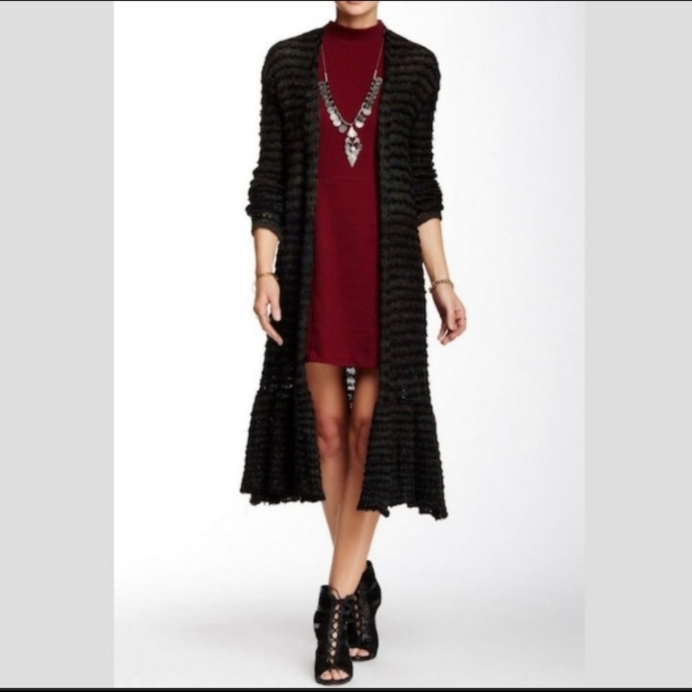 Free People Striped Green “smile like you”Duster
